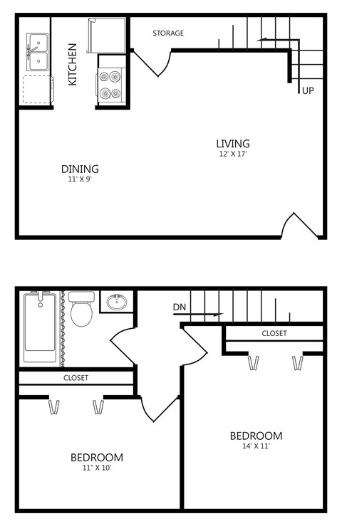 2 bed 2 bath A at 46Eleven Apartments, Dallas, TX
